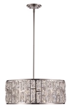  71345 PC - Vibrant 20" Crystal Drum Shade Chandelier